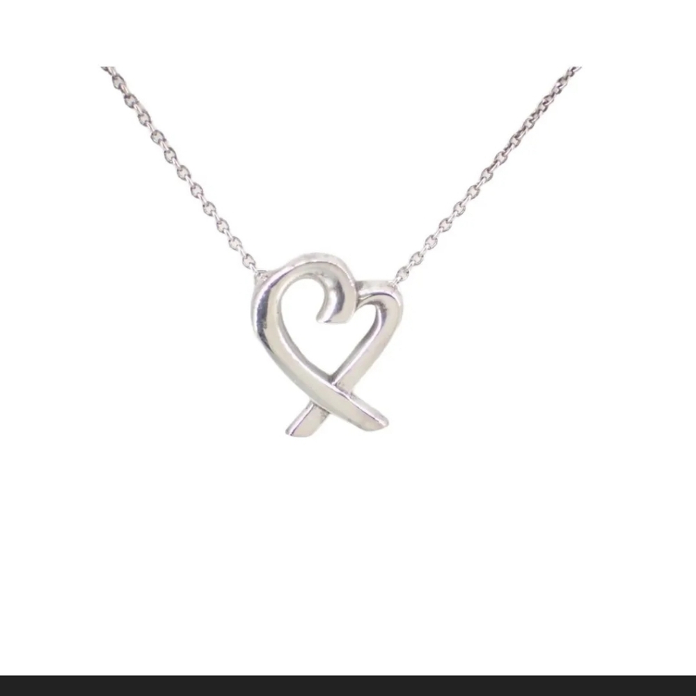 Used Authentic Tiffany & Co Silver heart pendant necklace
